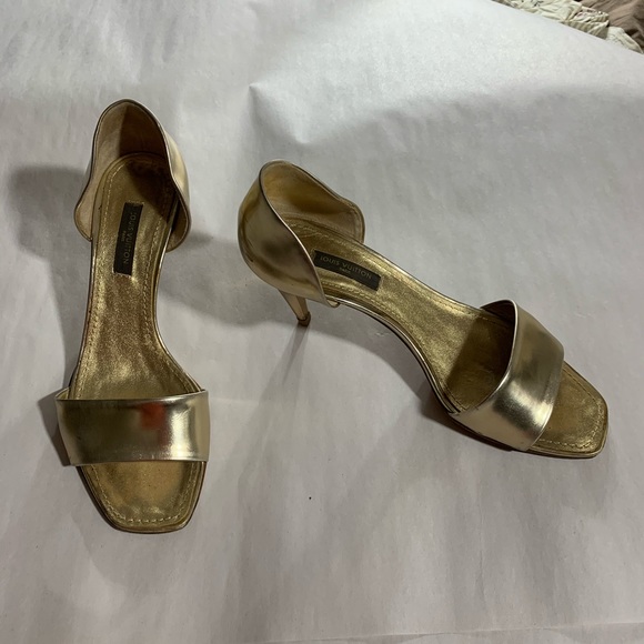 authentic LOUIS VUITTON size 35.5 metallic sandals - Picture 9 of 15
